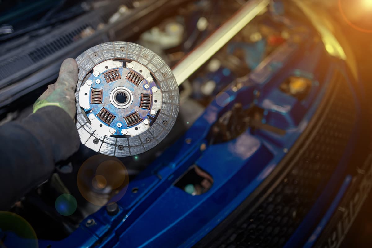 Mechanic working on a car